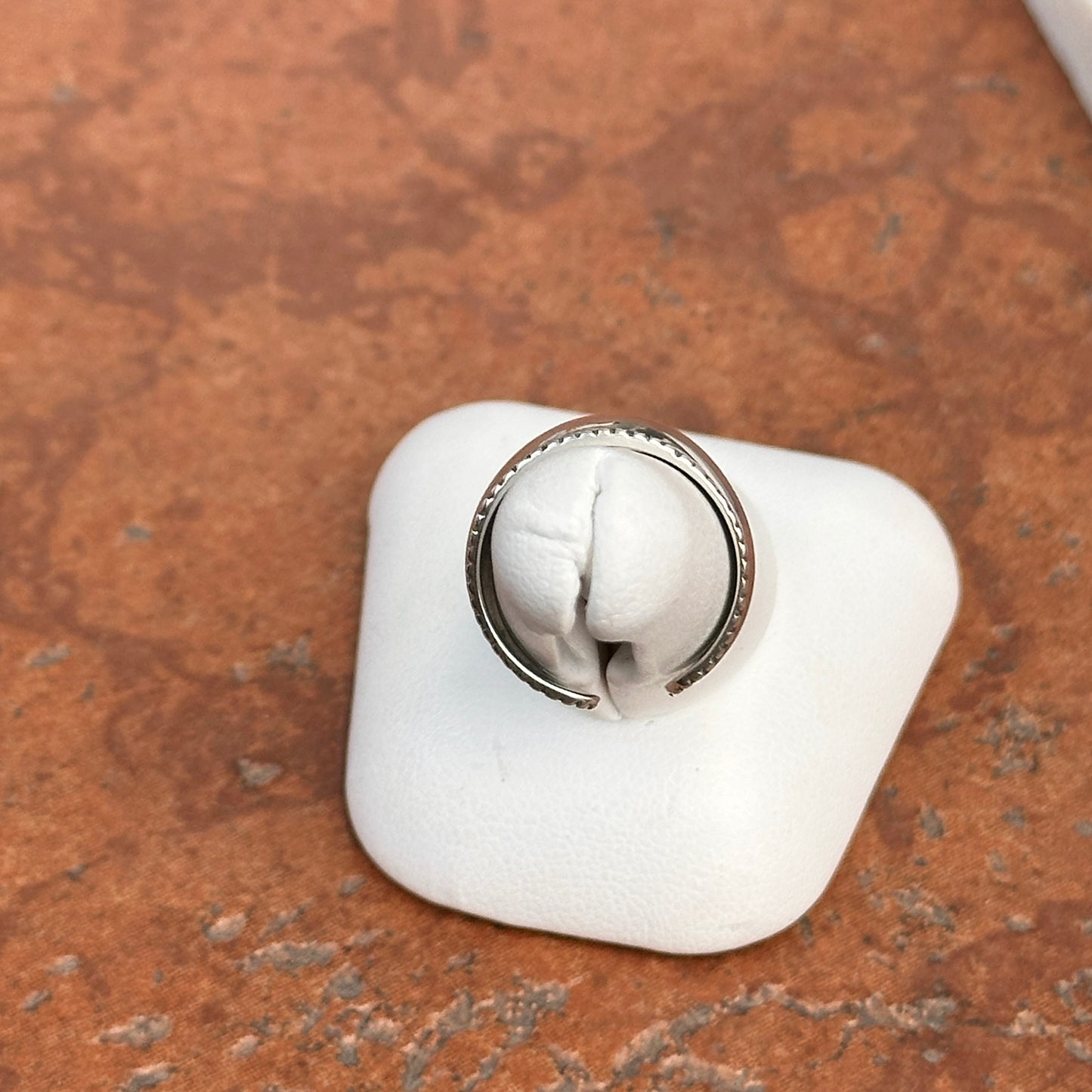 Sterling Silver Beaded Edge Band Ring