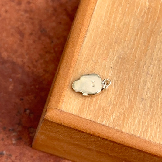 14K Yellow Gold Skull Pendant TINY