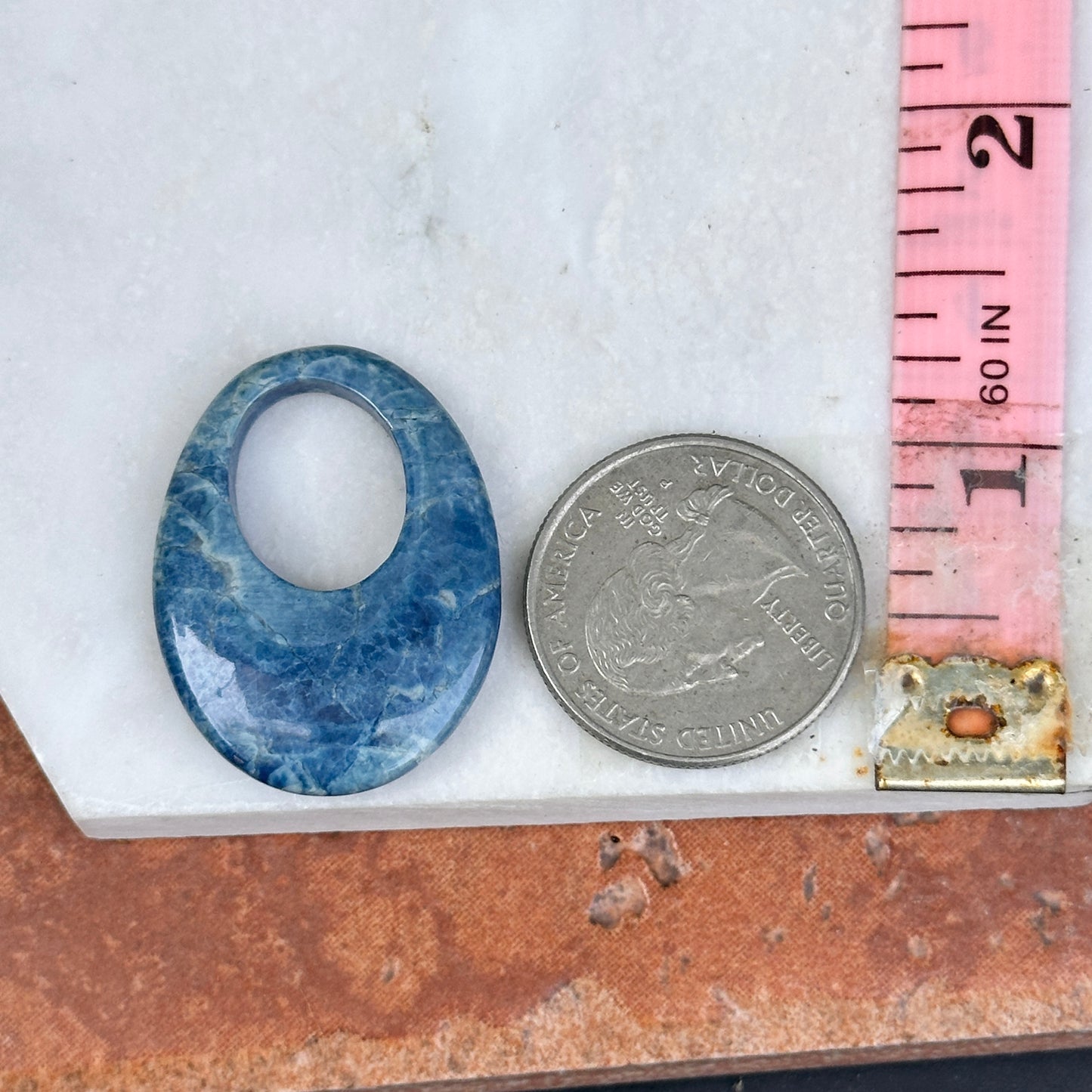 Dyed Blue Howlite Oval Gemstone Earring Charms