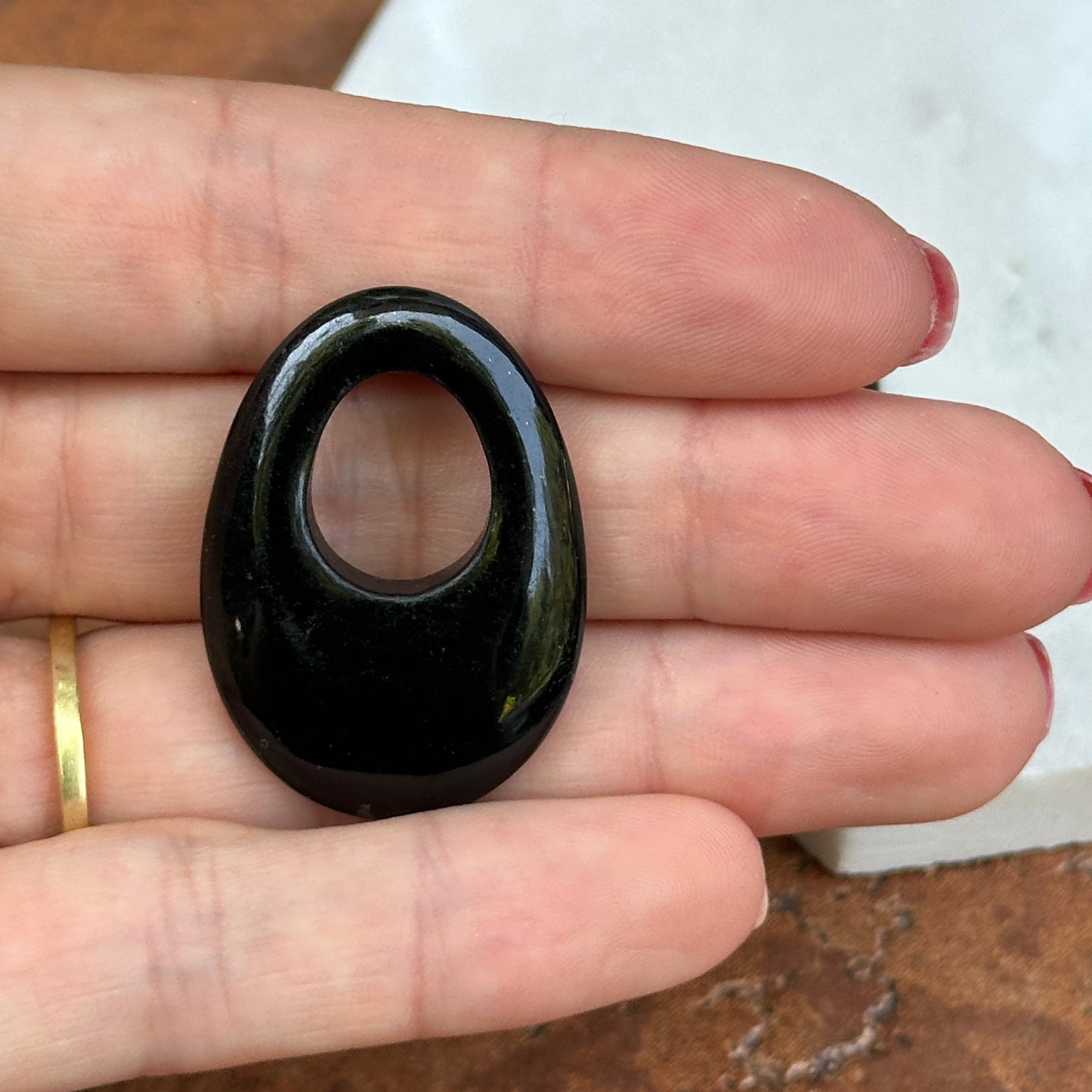 Vintage Black Onyx Oval Earring Charms