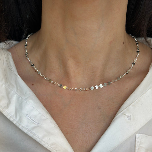 Sterling Silver 4mm Round Circle Chain Necklace - LSJ