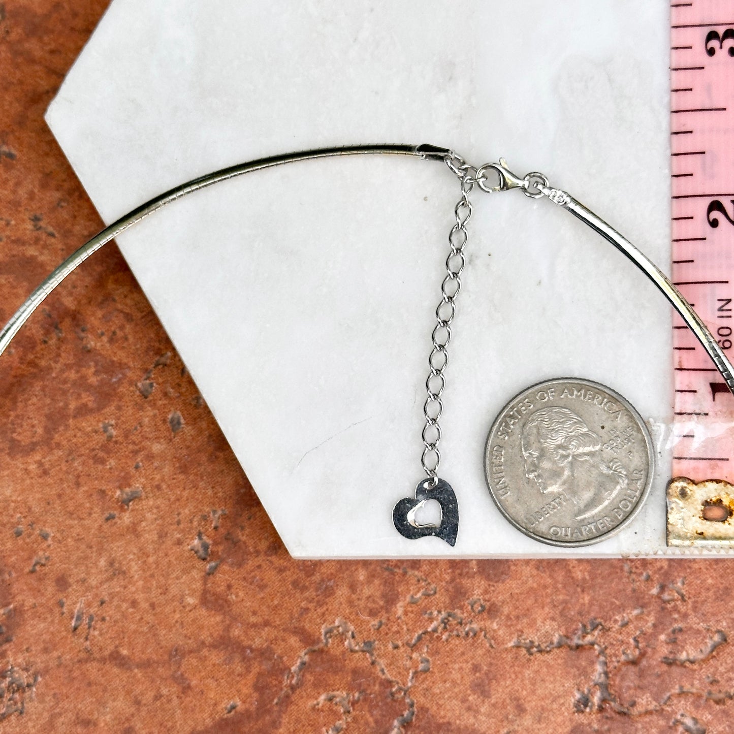Gold-Plated Sterling Silver 2mm Omega Reversible Necklace
