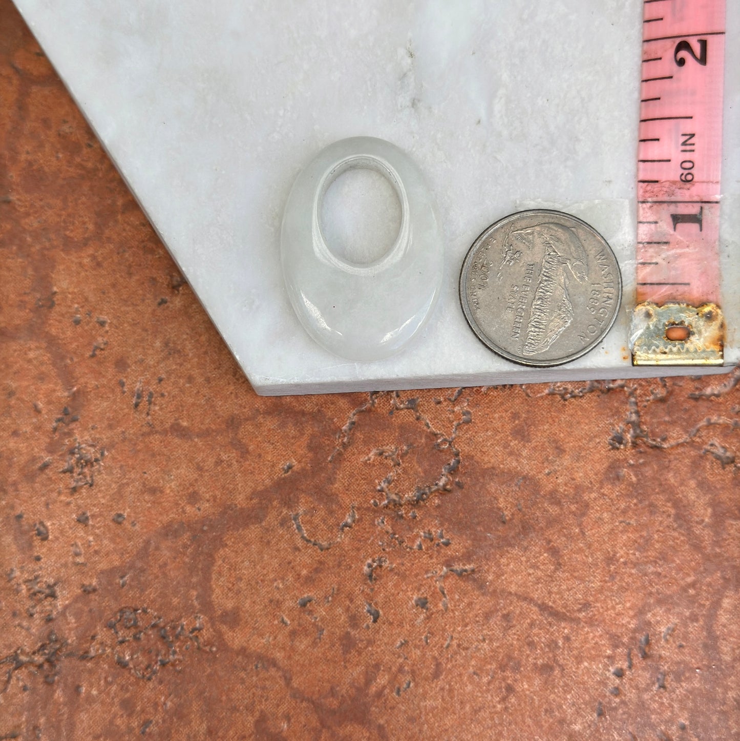 Estate Oval Opaque White Quartz Earring Charms