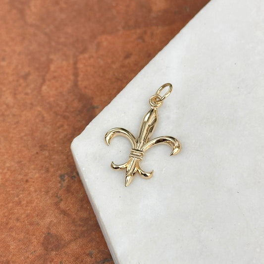 10KT Yellow Gold Fleur de Lis Pendant