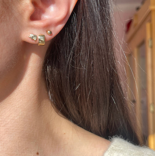 14KT Yellow Gold Mini Elephant Post Stud Earrings