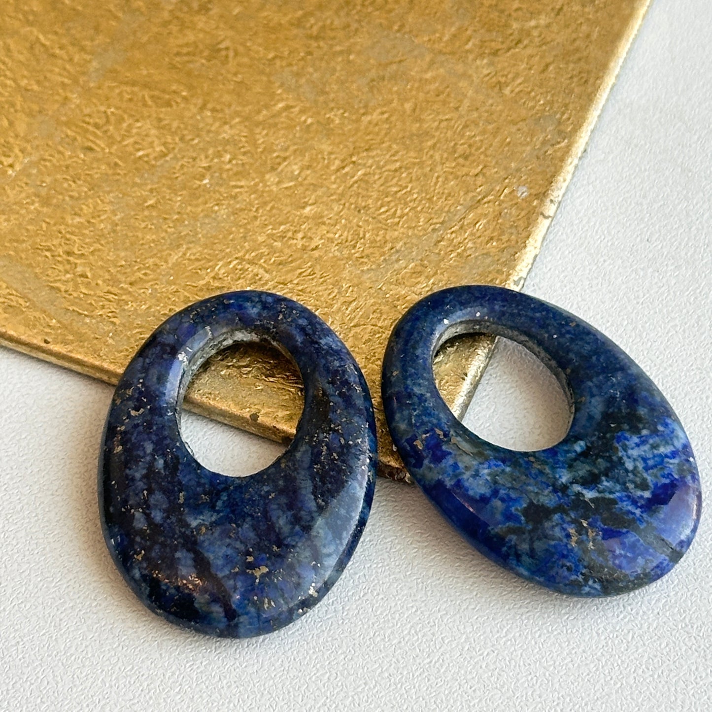 Estate Blue Lapis Oval Earring Charms