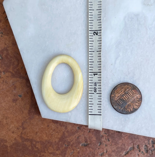 Estate Cream Gemstone Oval Earring Charms