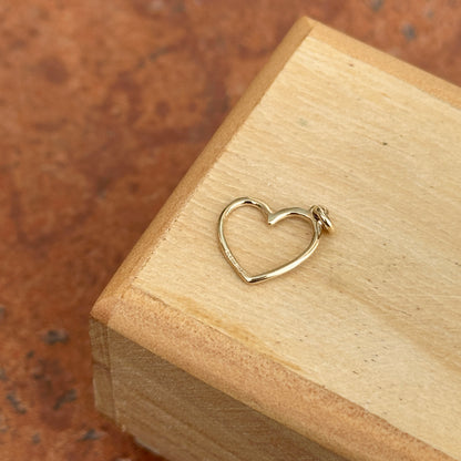 14KT Yellow Gold Cut-Out Heart Pendant Charm