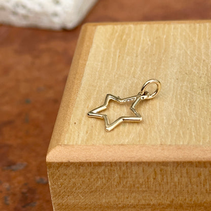 14KT Yellow Gold Cut-Out Star Pendant Charm