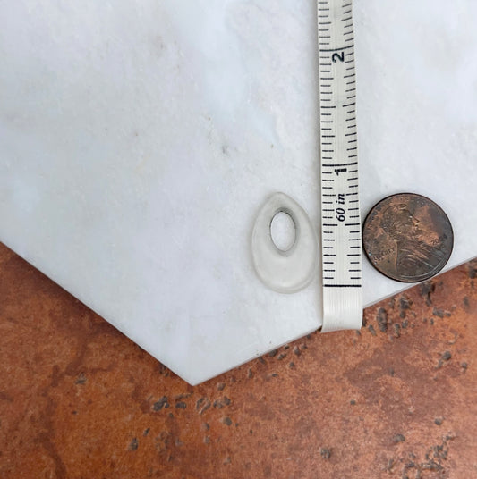 Genuine Frosted Crystal Oval Hooplet Earring Charms Mini