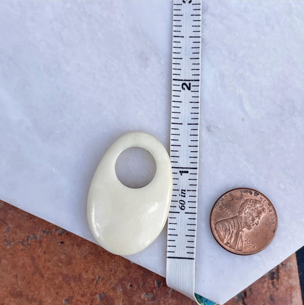 Cream Oval Gemstone Earring Charms