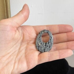 Gray Agate Oval Earring Charms