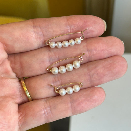 14KT Yellow Gold Freshwater Pearls Pearl Shortener Clasp