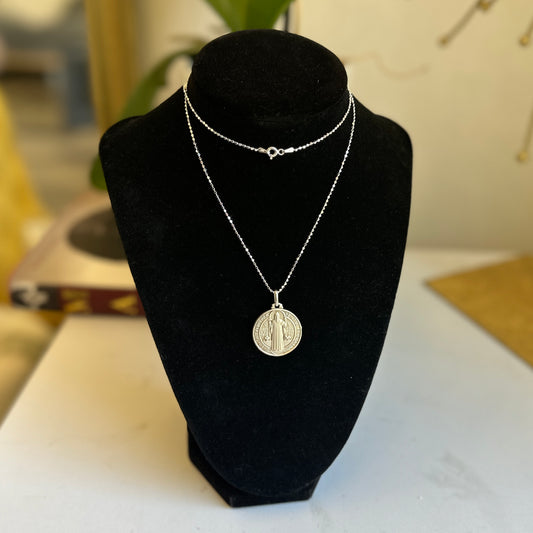 Sterling Silver 1.15mm Cube Bead Chain Necklace