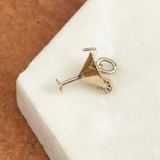 14KT Yellow Gold 3D Fruity Cocktail Pendant Charm