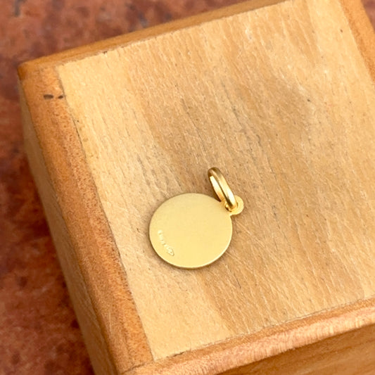 14KT Yellow Gold St Jude Thaddeus the Apostle Matte Medal Pendant Charm 10mm