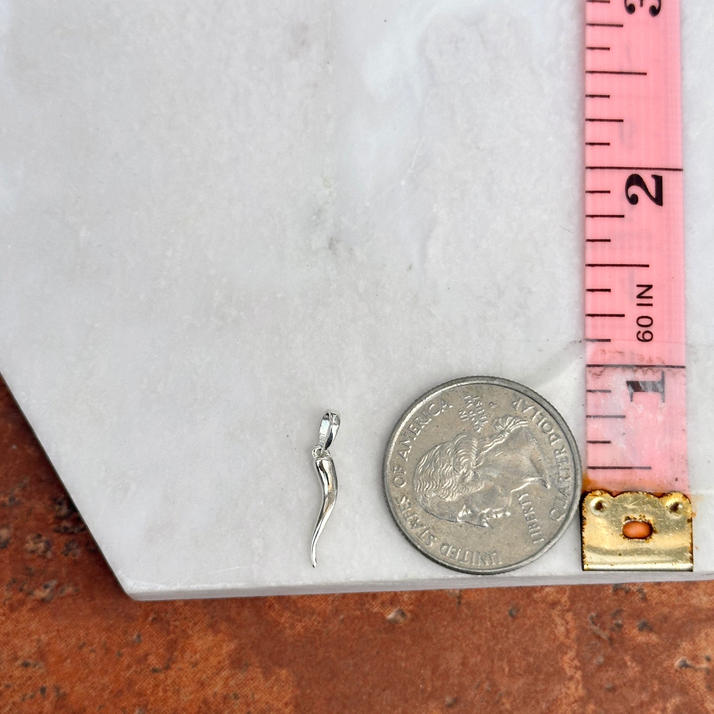 Sterling Silver Small "Cornicello" Horn Pendant