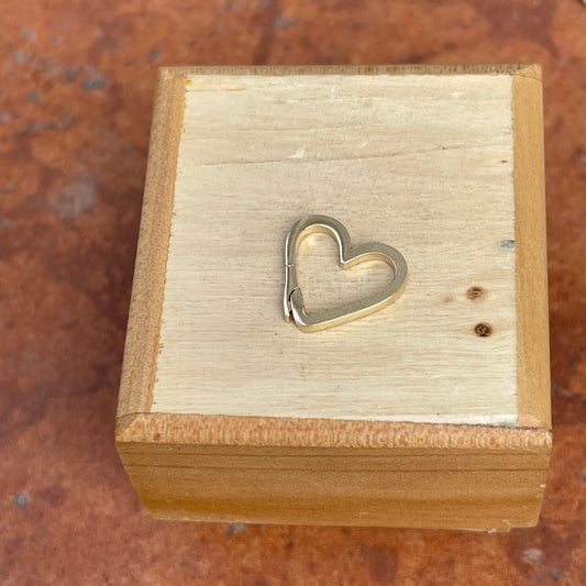 10KT Yellow Gold Open Heart Snap-In Style Clasp