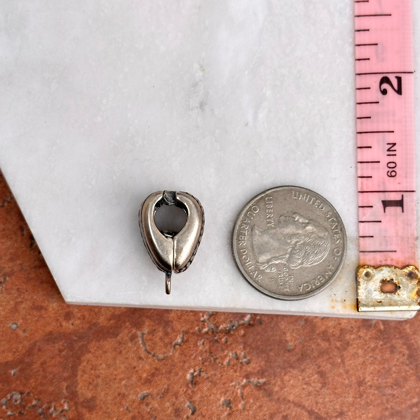 Sterling Silver Magnetic Reversible Design Pendant Hanger Enhancer - LSJ