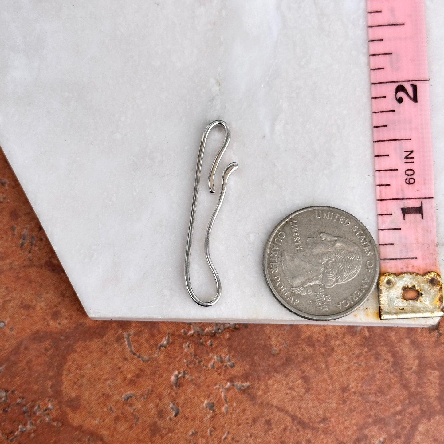 Sterling Silver Long Sleek Pendant Enhancer - LSJ