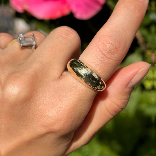 14KT Yellow Gold 9.5mm Dome Band Ring