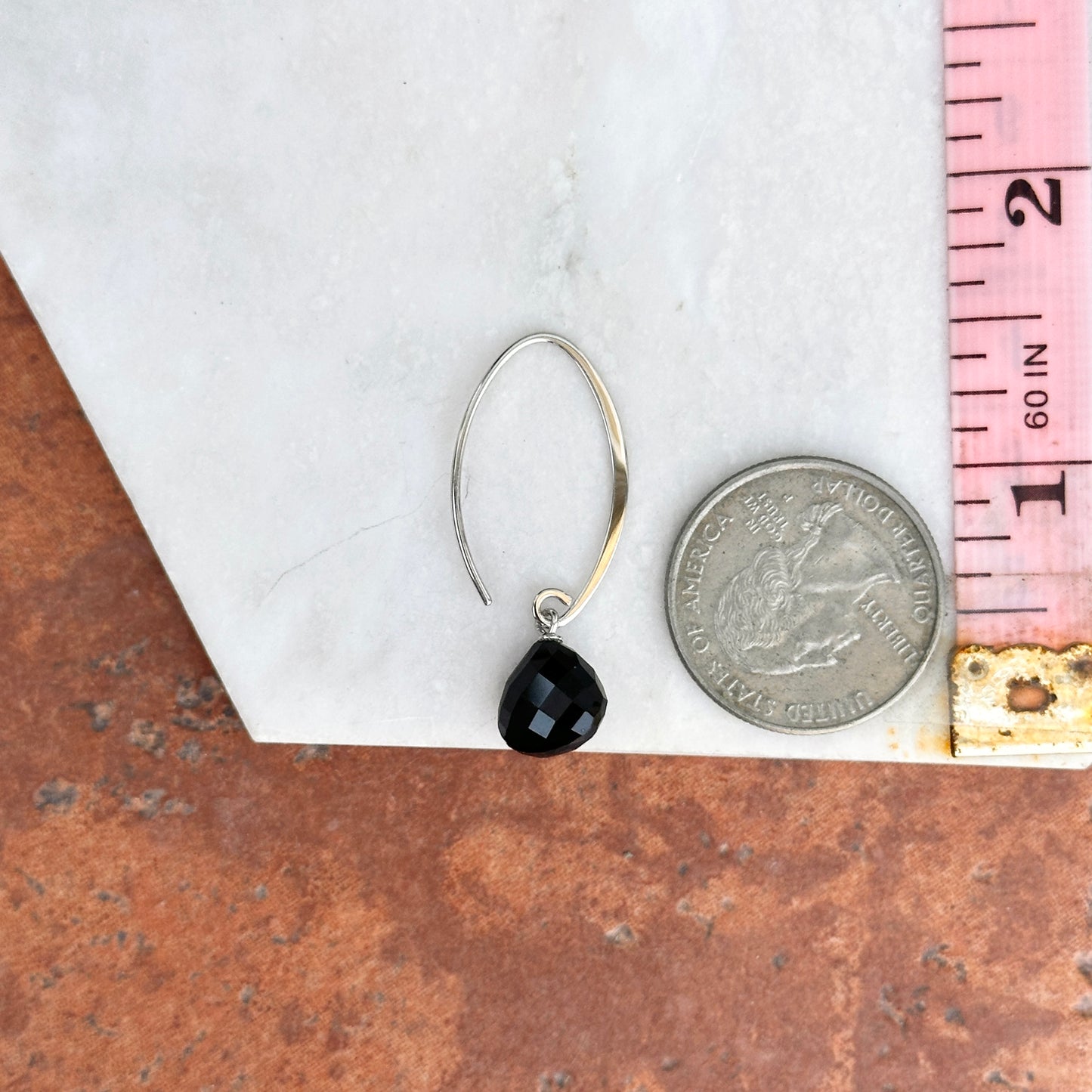 Sterling Silver Threader Black Onyx Earrings