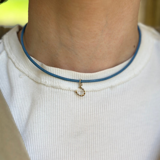 Bronze Lucky Horseshoe Pendant Charm