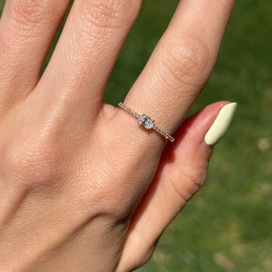 14KT Yellow Gold Oval Lab Diamond Ring