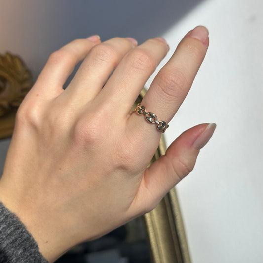 14KT Yellow Gold Puffed Mariner Link Ring