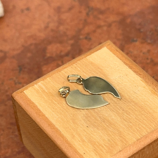 14KT Yellow Gold Broken Heart 2-in-1 Pendant Charms