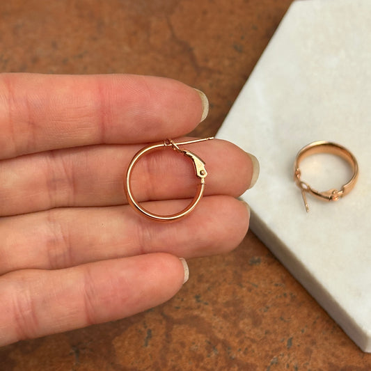14KT Rose Gold Round Hoop 30mm Earrings