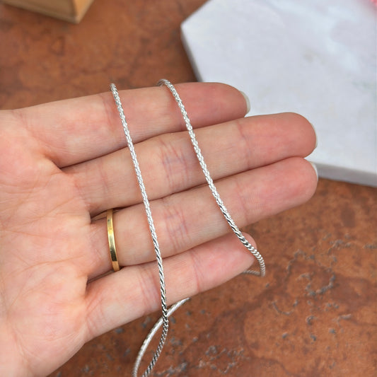 Sterling Silver 1.75mm Round Franco Chain Necklace 18’’