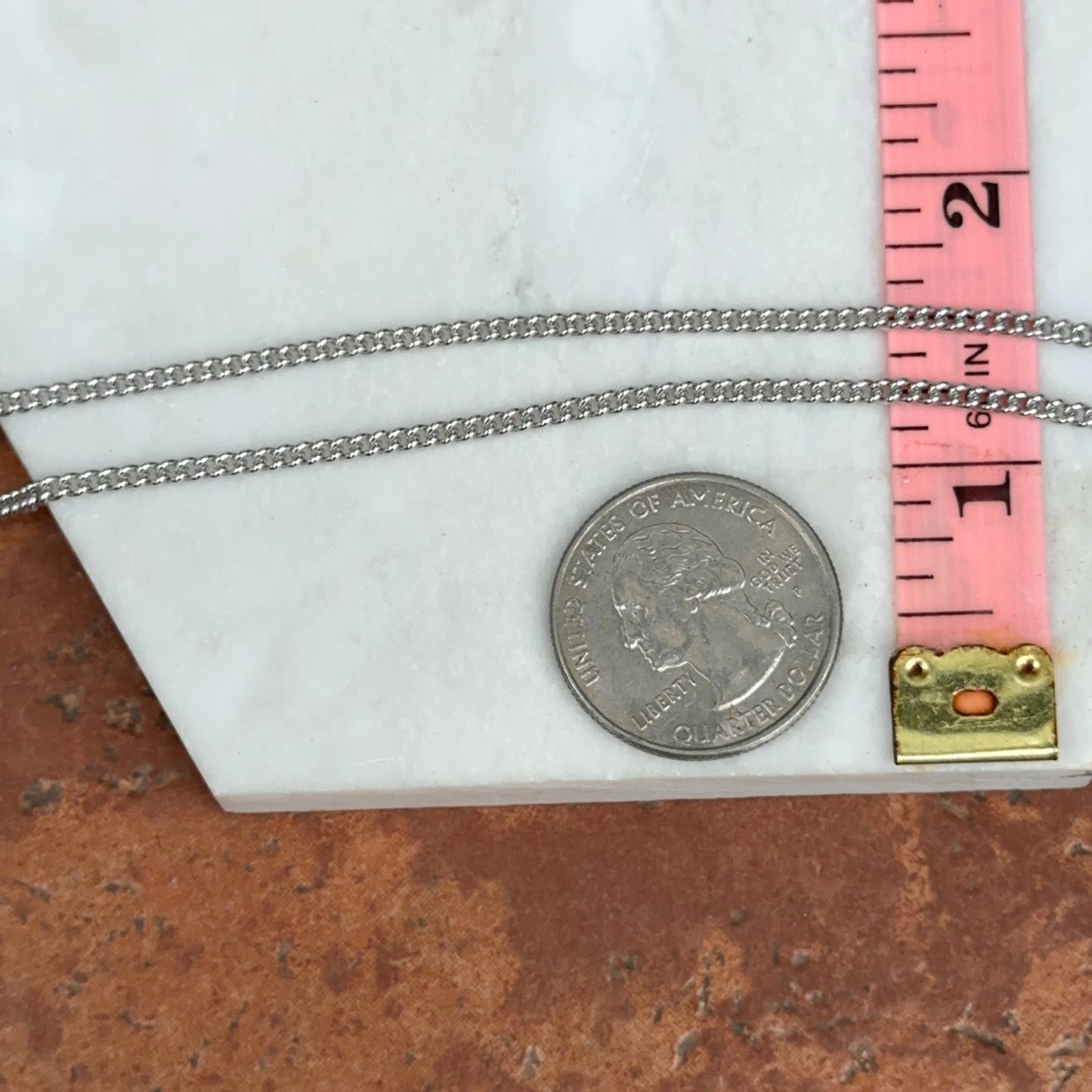 Sterling Silver Continuous 2.25mm Curb Chain Necklace 24"