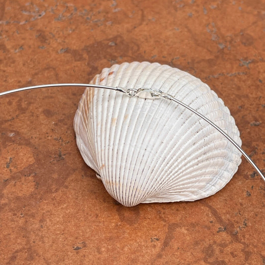 Sterling Silver Neck Wire Stiff 1.2mm Collar Necklace