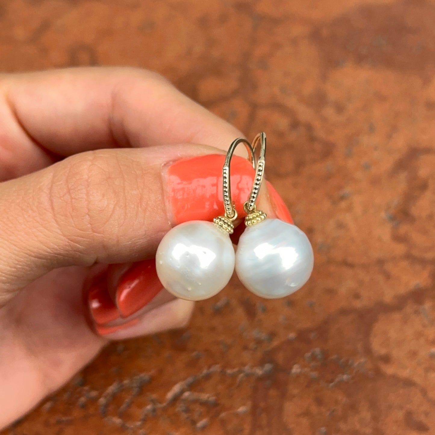 14KT Yellow Gold Paspaley Cultured South Sea Pearl Drop Earrings