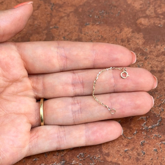 14KT Yellow Gold Diamond-Cut Cable Chain Extender 2.25"