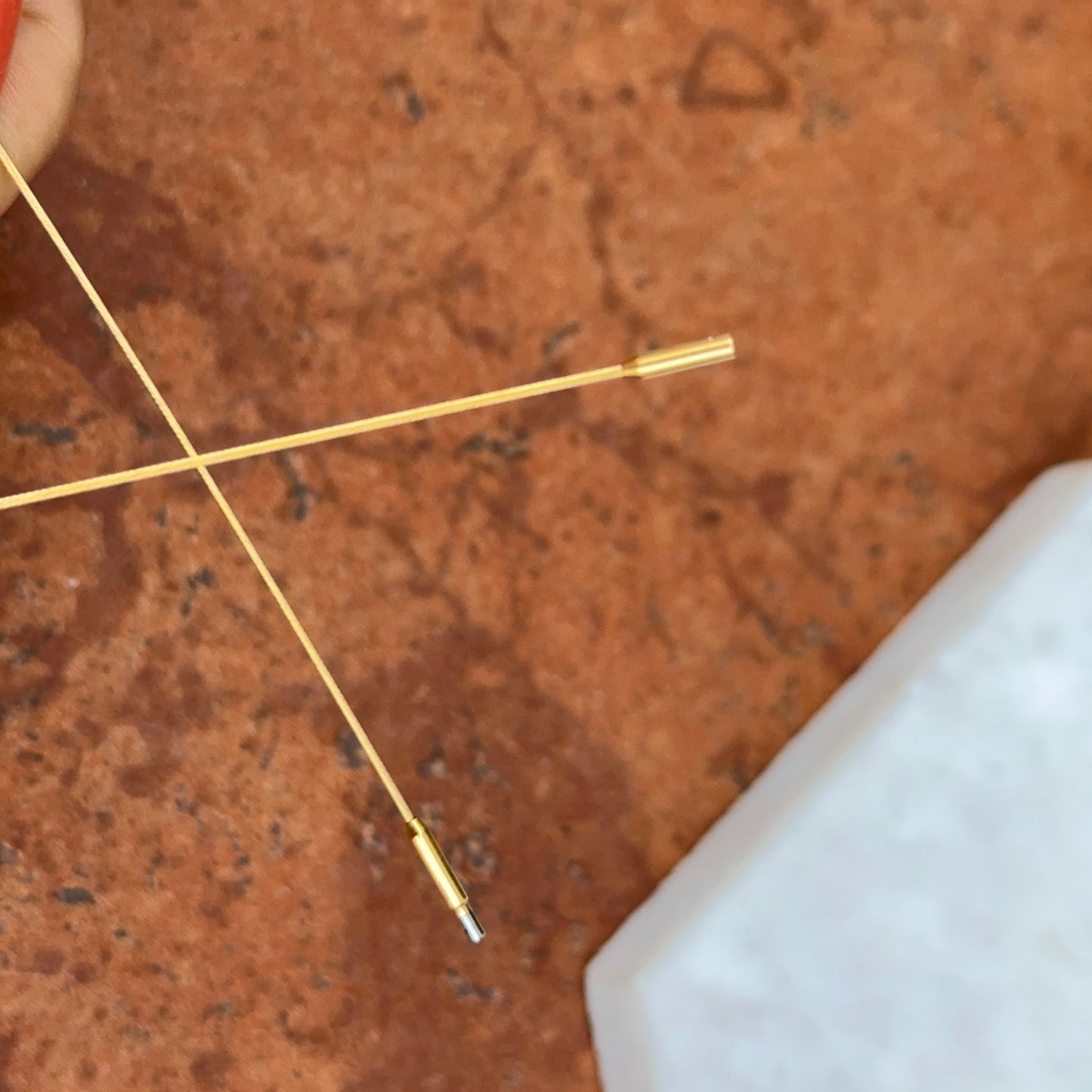 18KT Yellow Gold Plated Stainless Steel Single Twist Cable .60mm Strand Necklace