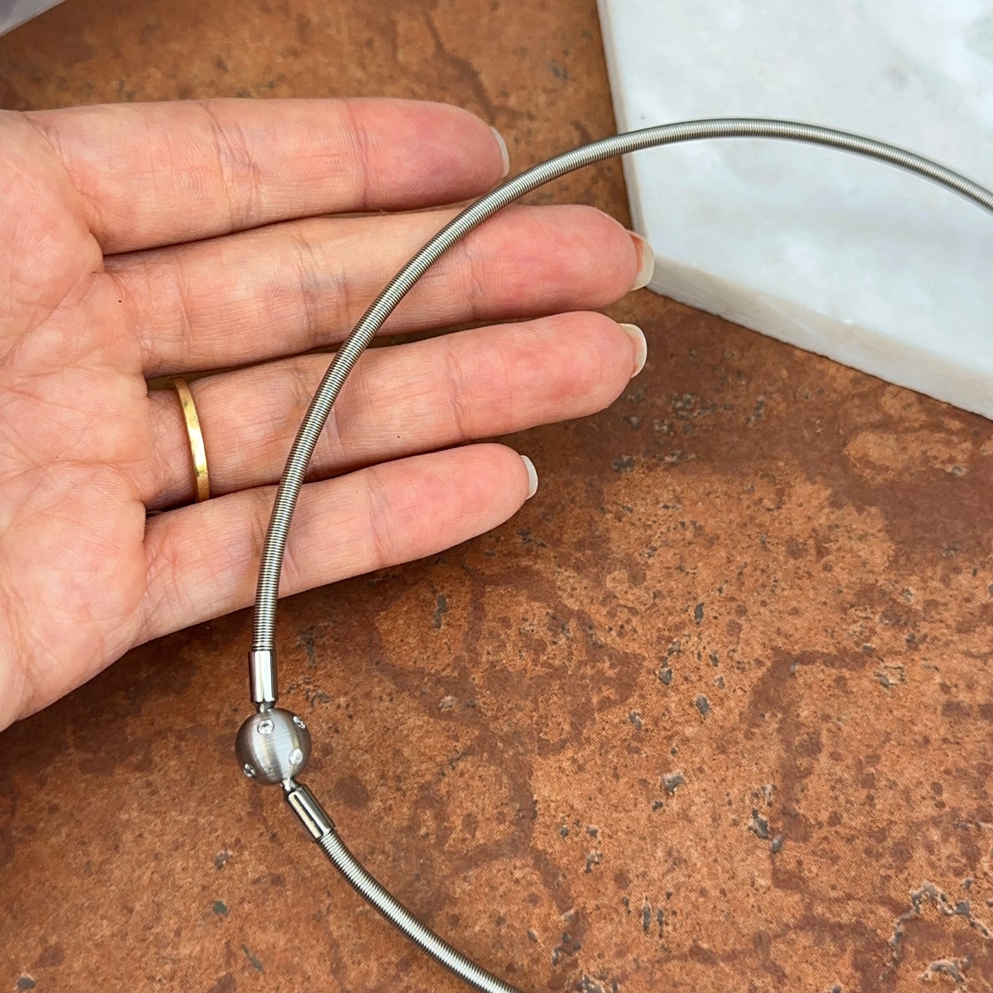 Stainless Steel 3mm Coil Cable Wire Swap Cord Necklace