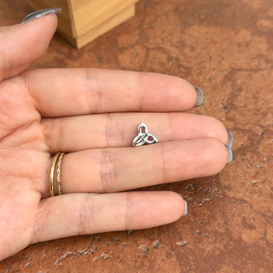 14KT White Gold Celtic Trinity Knot Pendant Slide 10mm