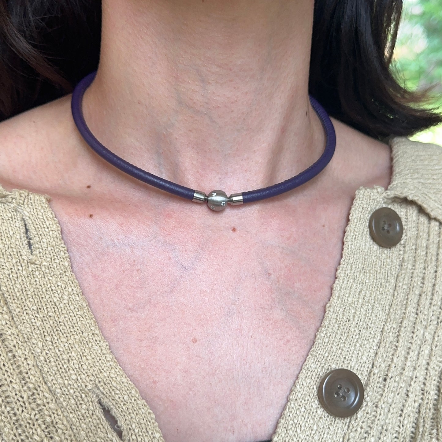 Matte Stainless Steel 10mm Gypsy Set CZ Ball Pendant Swap