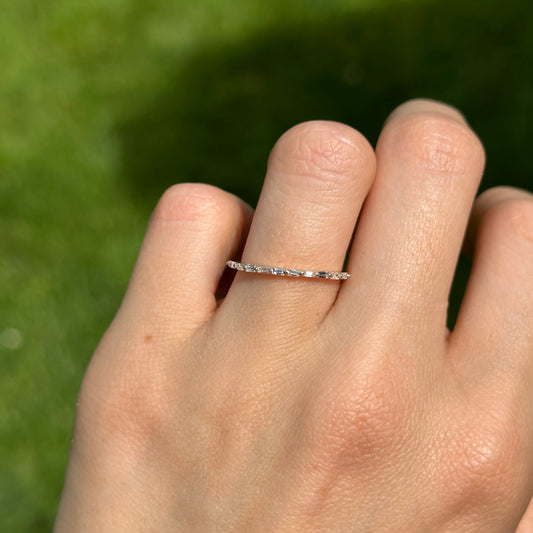 14KT Yellow Gold Straight Baguette Stackable Band Ring