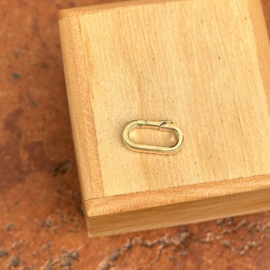 14KT Yellow Gold Oval Diamond Snap Charm Bail Clasp
