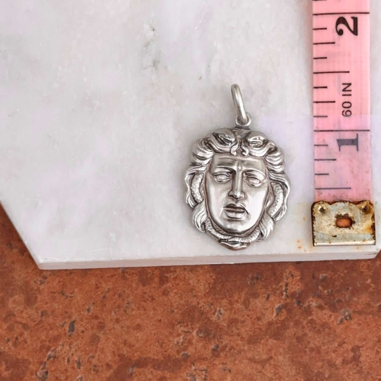 Sterling Silver Medusa Head Pendant