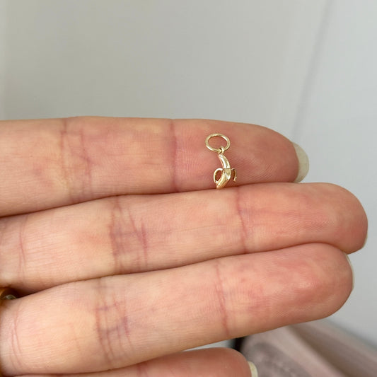 14KT Yellow Gold Peeling Banana Pendant Charm