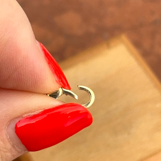 14KT Yellow Gold Push-In Charm Bail Holder/Connector Extender Pendant