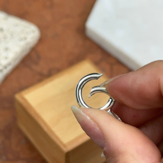 Sterling Silver Push-In Pendant Holder Clasp Enhancer 15mm Circle