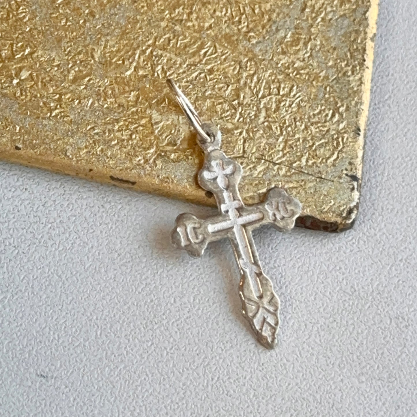 Sterling Silver Eastern Orthodox Cross Pendant