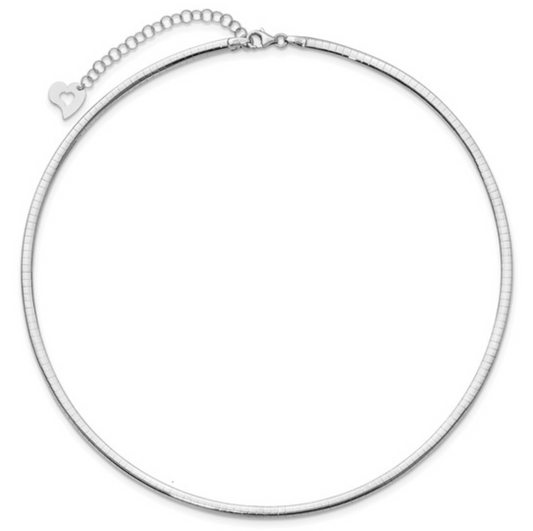 14KT Yellow Gold + White Gold Reversible 3mm Omega Chain Necklace