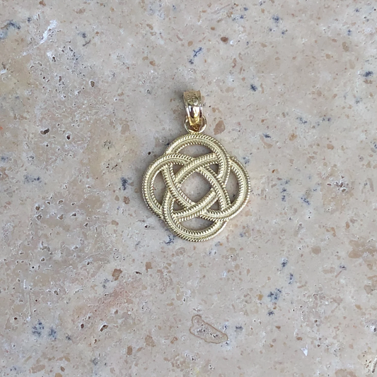 10KT Yellow Gold Celtic Knot Pendant Charm