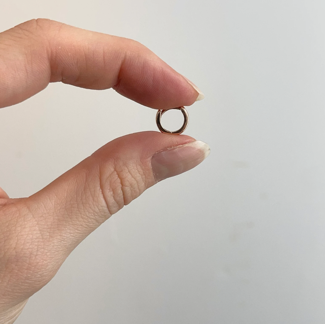 14KT Rose Gold Mini Huggie Hoop Earrings 9mm